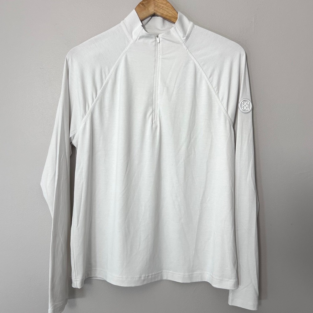G/FORE Pullover Women Medium White 1/4 Zip Long Sleeve Golf Top